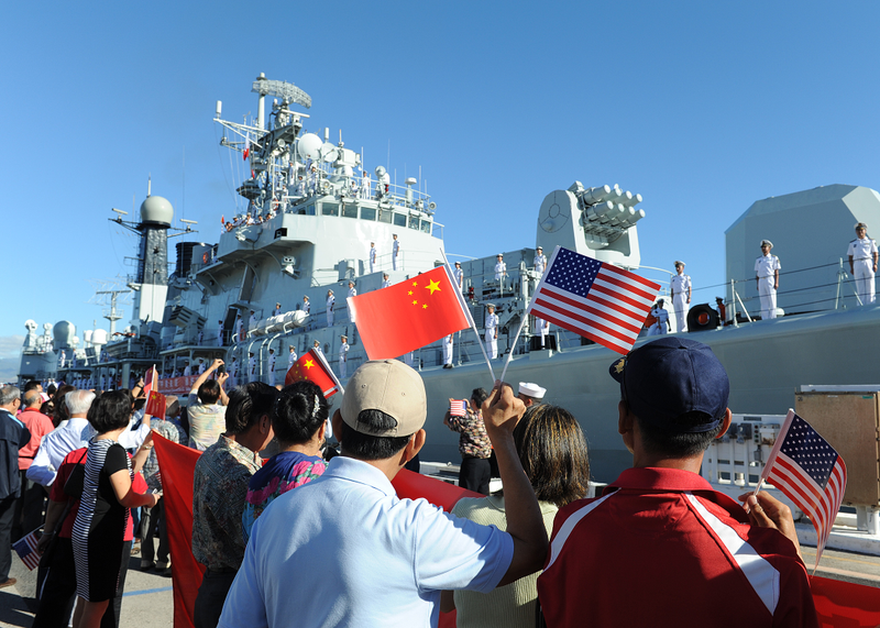 Chinese destroyer Qingdao visits Pearl Harbor, 2013.